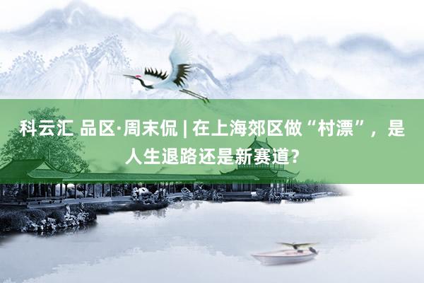 科云汇 品区·周末侃 | 在上海郊区做“村漂”，是人生退路还是新赛道？