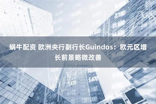 蜗牛配资 欧洲央行副行长Guindos：欧元区增长前景略微改善