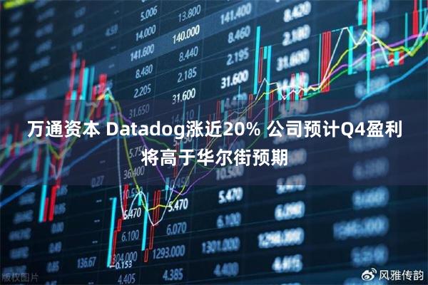 万通资本 Datadog涨近20% 公司预计Q4盈利将高于华尔街预期