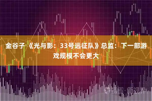 金谷子 《光与影：33号远征队》总监：下一部游戏规模不会更大