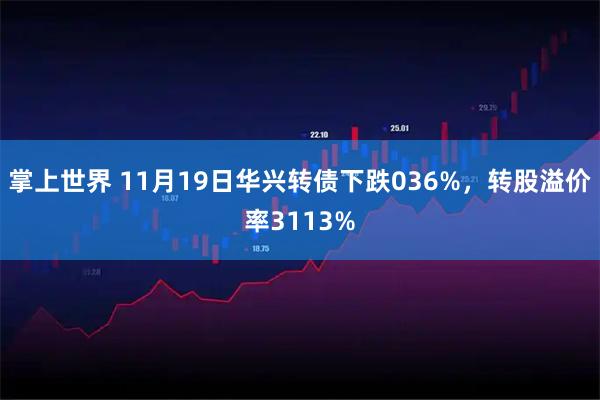 掌上世界 11月19日华兴转债下跌036%，转股溢价率3113%